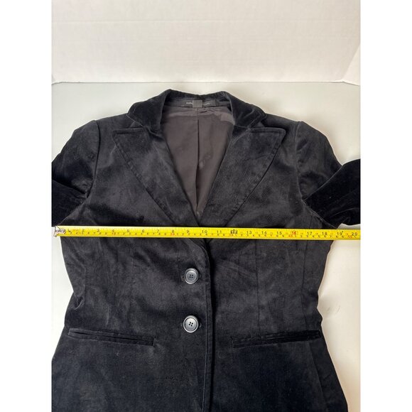 Express Design Studio Womens Black Velvet Blazer Jacket SZ 8 Whimsigoth Holiday - Picture 9 of 12